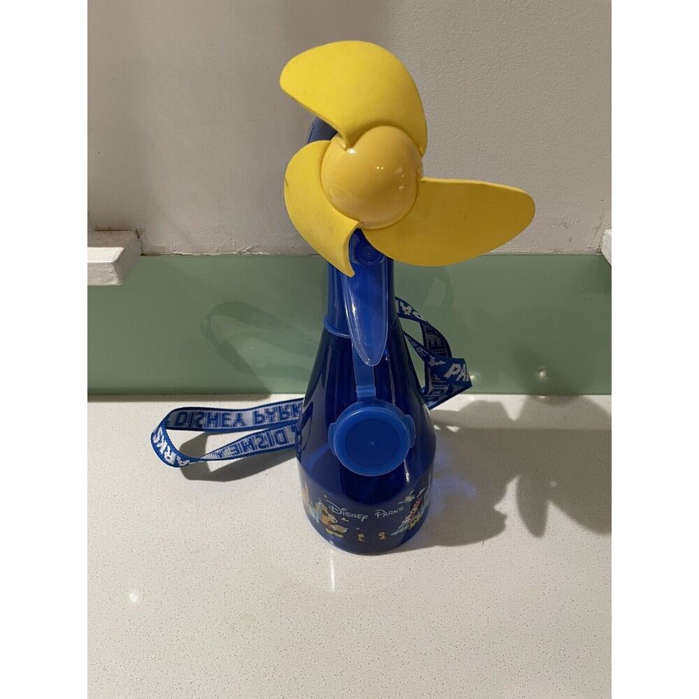 Disney Parks Misting Fan Water Bottle with Lanyard